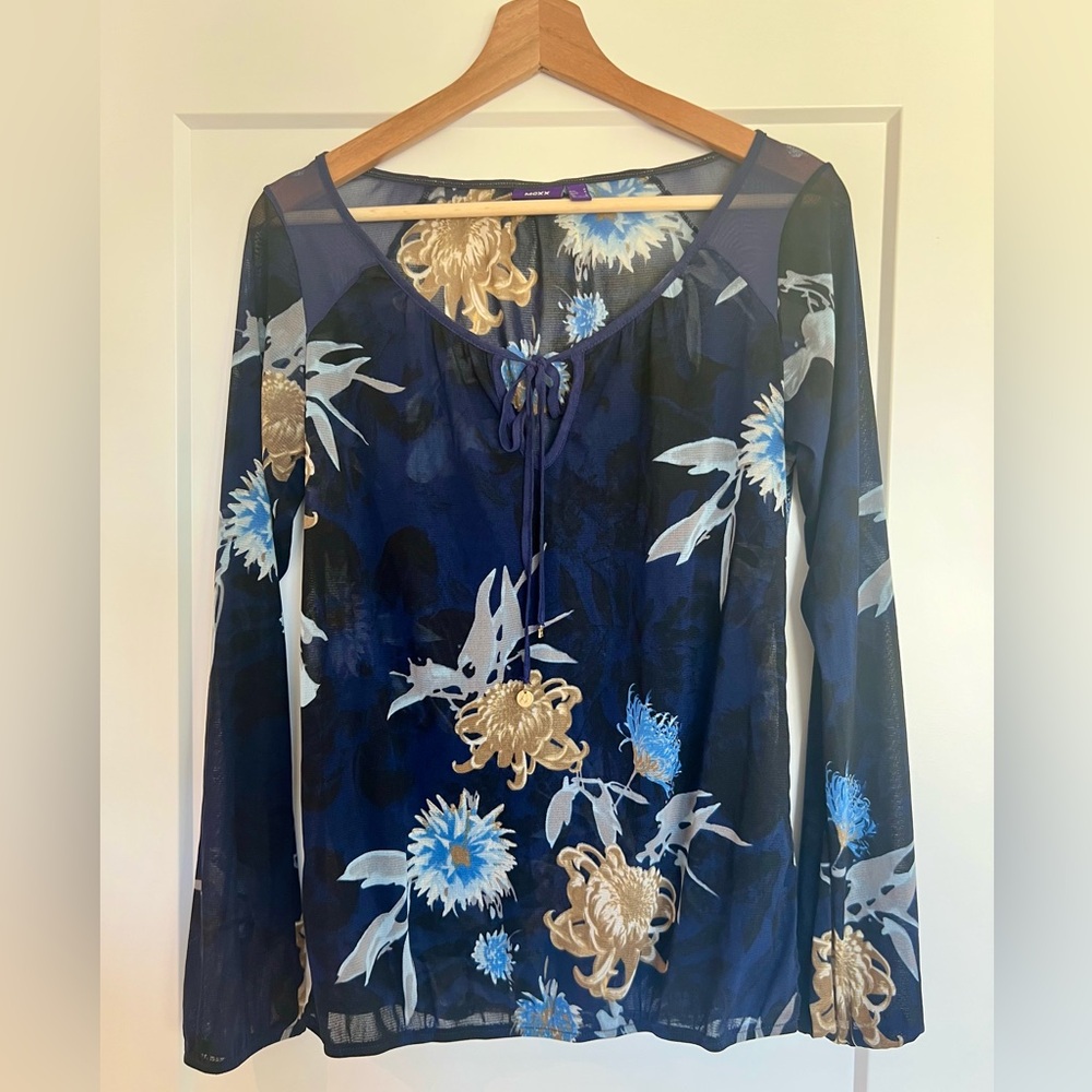 Mexx Floral Blouse - Blue and Beige